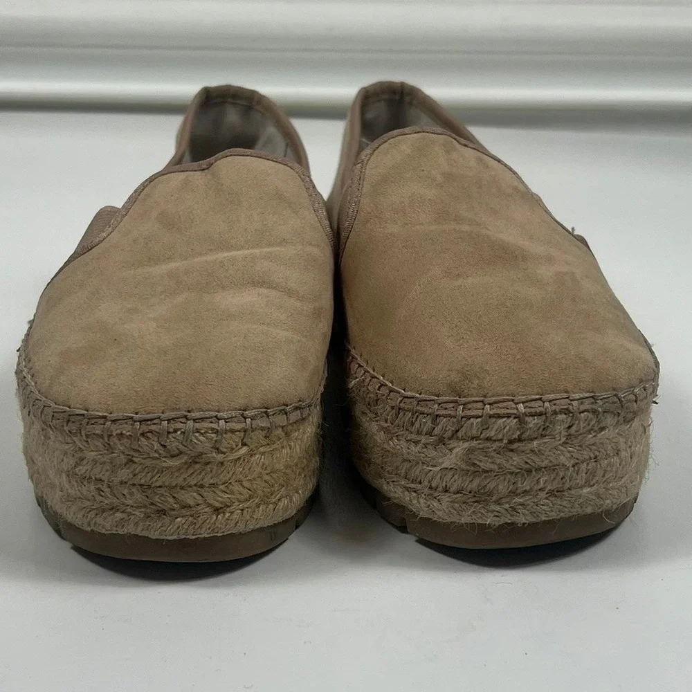 Circus by Sam Edelman Womens 7 Tan Suede Platform Espadrilles Coastal Comfort